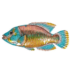 Rainbow Fish Metal Wall Art Hanging