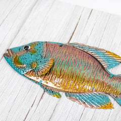 Rainbow Fish Metal Wall Art Hanging