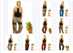 Printed Harem Pants - 6 Assorted Pieces
