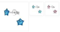 Kids Sterling Silver Star Stud Earrings