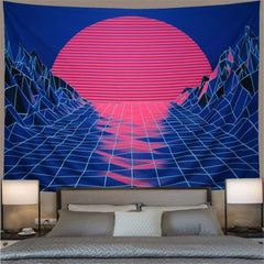 Mountain Sunset ART  Wall  Tapestry