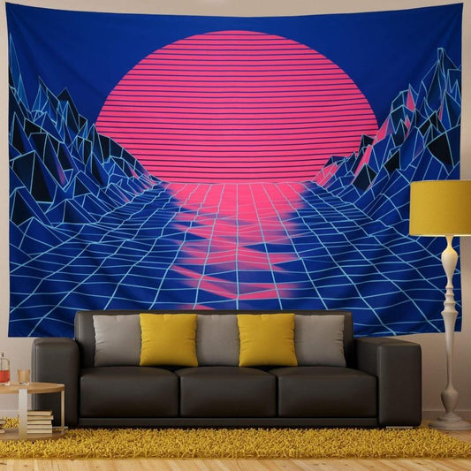 Mountain Sunset ART  Wall  Tapestry