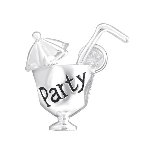 Silver Cocktail Charm Bead