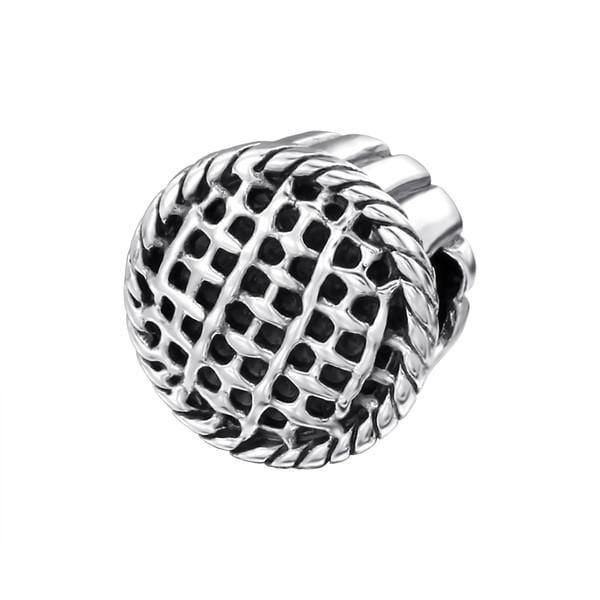 Silver Pie Charm Bead