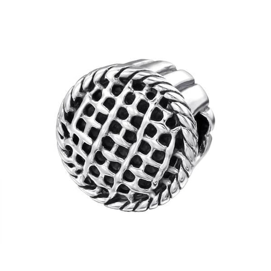 Silver Pie Charm Bead