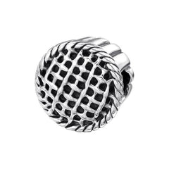 Silver Pie Charm Bead