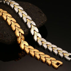 Gold Stainless Steel Magnetic Bracelet Arthritis