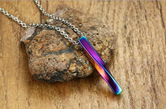 Twisted Bar Pendant Pendant Necklace for Men