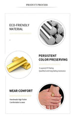 Mens Signet Gold Eagle Ring