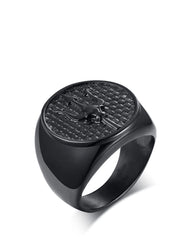 Mens Stainless Steel Signet Ring