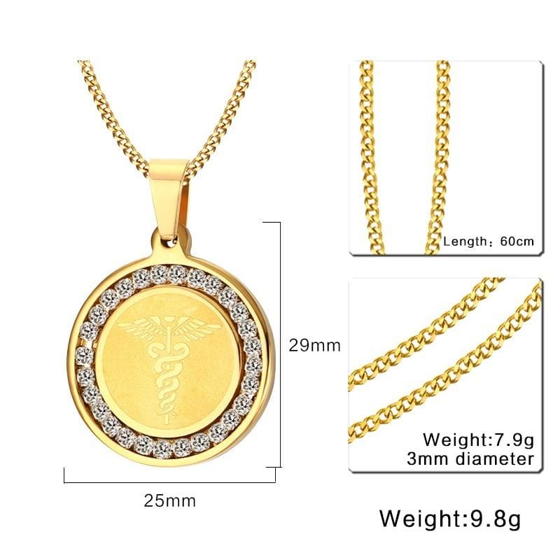 Medical Necklace Alert for Women