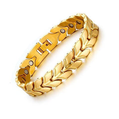 Gold Stainless Steel Magnetic Bracelet Arthritis