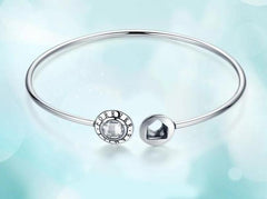 Sterling Silver Family Forever Bangle Bracelet