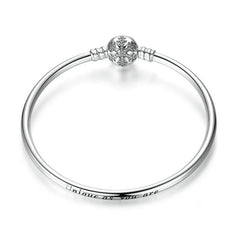 Silver Snowflake Bangle Bracelet
