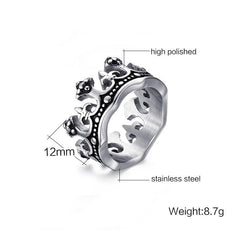 Royal King Crown Ring for Men & Women