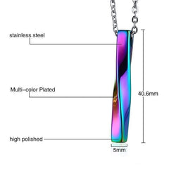 Twisted Bar Pendant Pendant Necklace for Men