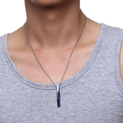Twisted Bar Pendant Pendant Necklace for Men