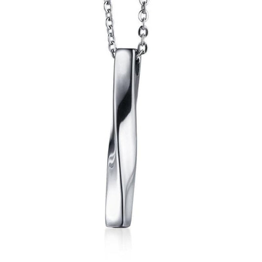 Twisted Bar Pendant Pendant Necklace for Men