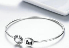Sterling Silver Family Forever Bangle Bracelet