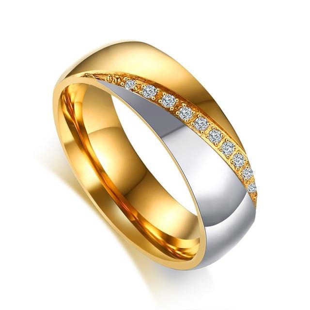 Gold and silver wedding band womens deals