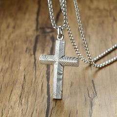 High Quality Mens Steel Cross Necklace