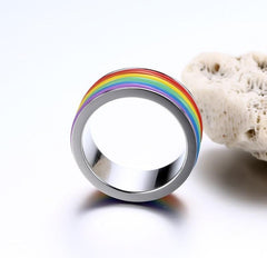 Rainbow Mens Ring