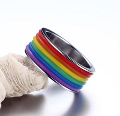 Rainbow Mens Ring