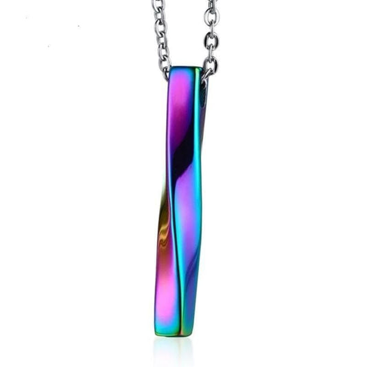Twisted Bar Pendant Pendant Necklace for Men