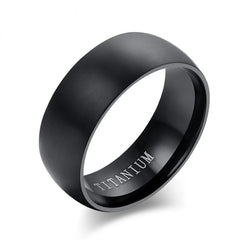 Mens Black Titanium Ring