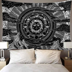 Sun Moon and Space Wall Tapestry