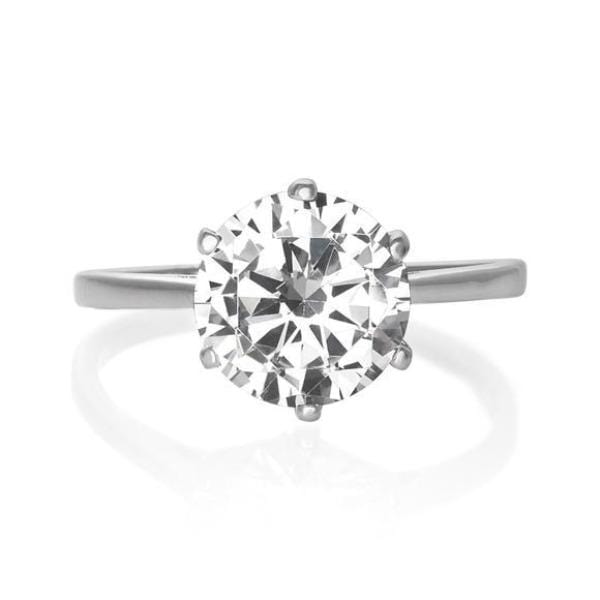 Silver Solitaire Ring