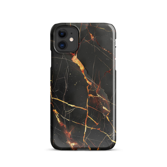 Black Marble Snap case for iPhone