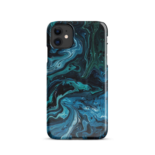 Abstract Blue Snap case for iPhone