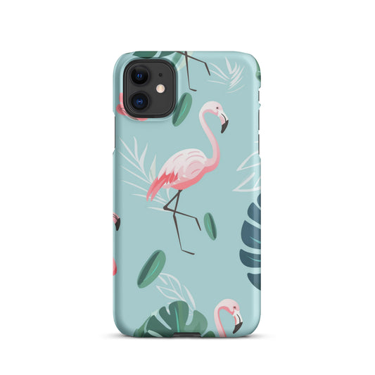 Tropical Flamingo Snap case for iPhone