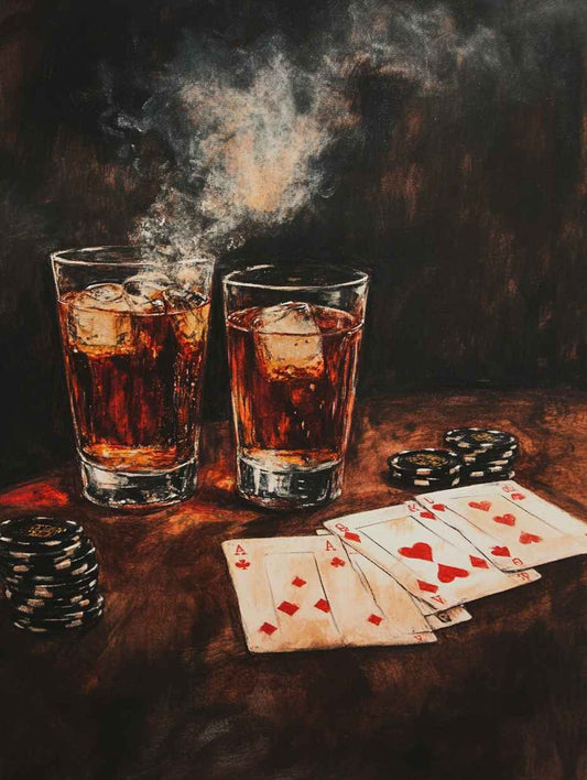 Liquor up Front Poker Poster