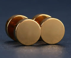 Stainless Steel Dumbbells  Earrings for Men