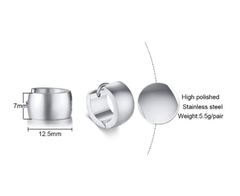 Stainless Steel Hoop Earrings for Men and Women