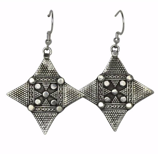 Solid Sterling silver geometric earrings