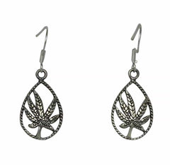 Sterling silver leaf earrings
