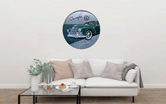 Garage Service & Repair Round Embossed Metal Tin Sign Poster