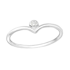 Silver Solitaire Engagement Ring
