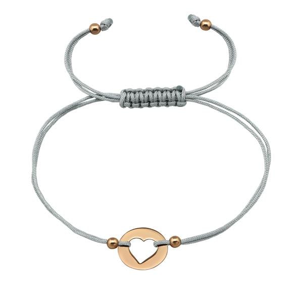 Silver Rose Gold Heart Bracelet