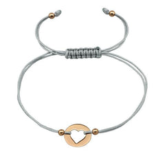 Silver Rose Gold Heart Bracelet