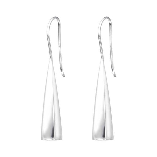 Silver Triangle Earrings