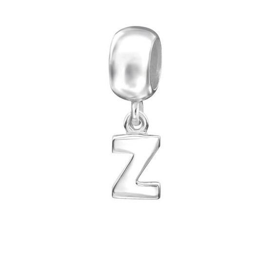 Silver Hanging "Z" Charm Bead