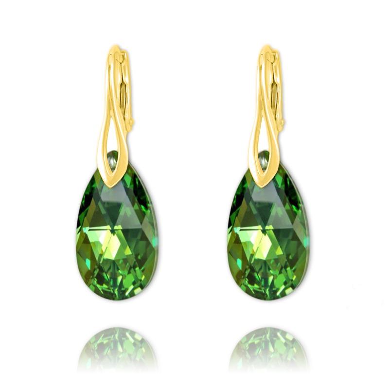 24K Gold Peridot Earrings