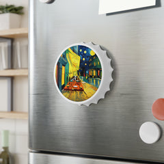 Café Terrace at Night Bottle Opener