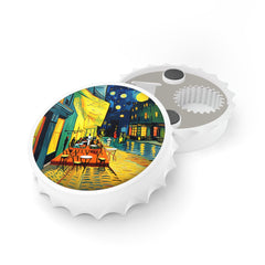 Café Terrace at Night Bottle Opener