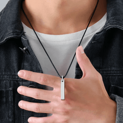 Tungsten Carbide Silver Pendant Necklace For Men