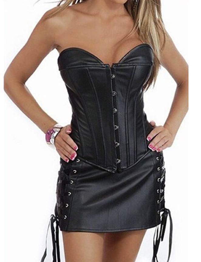 Black Leather Corset